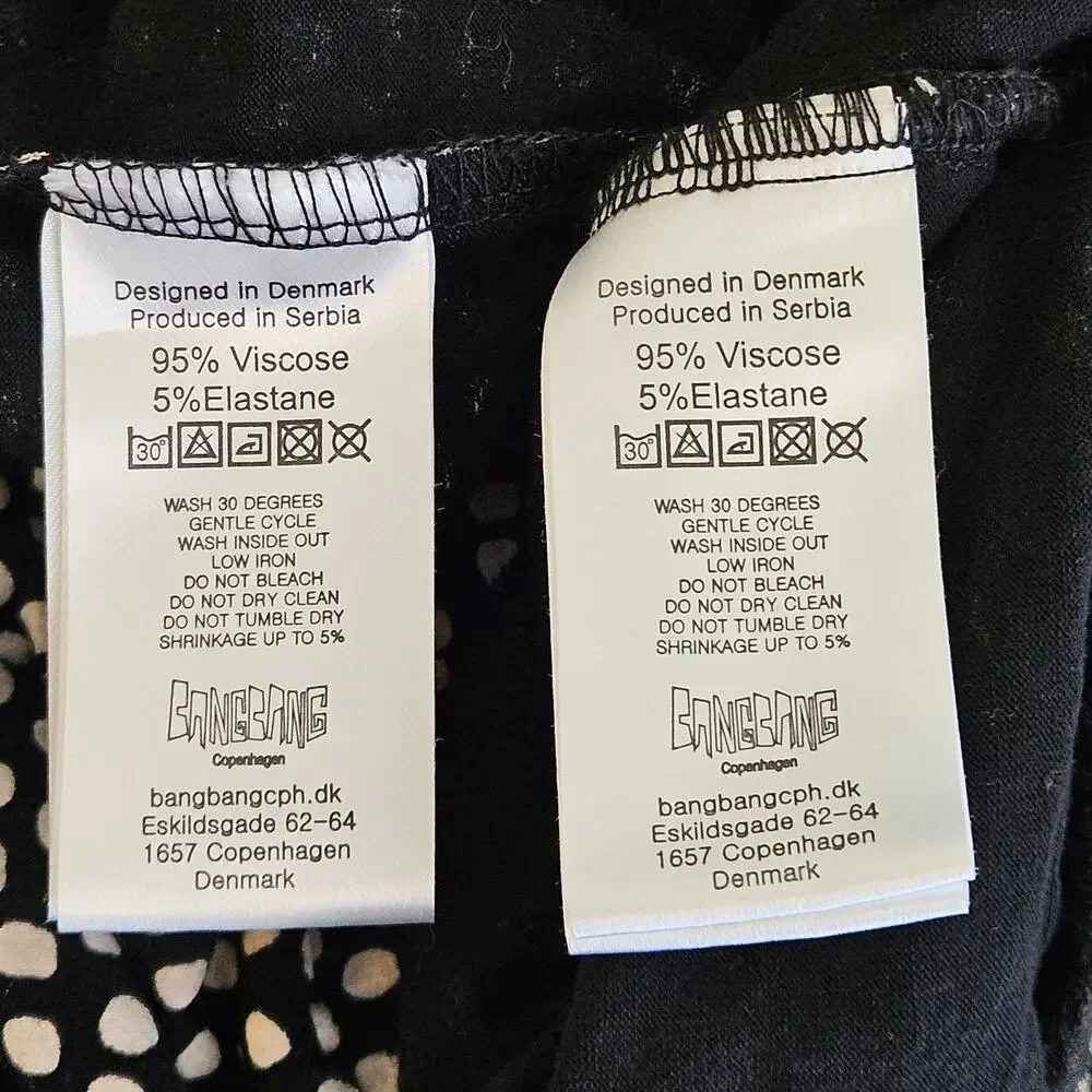 Bangbang Copenhagen Go Banana Black & White Dots Top & Pant Set | Girl's 10 / 11
